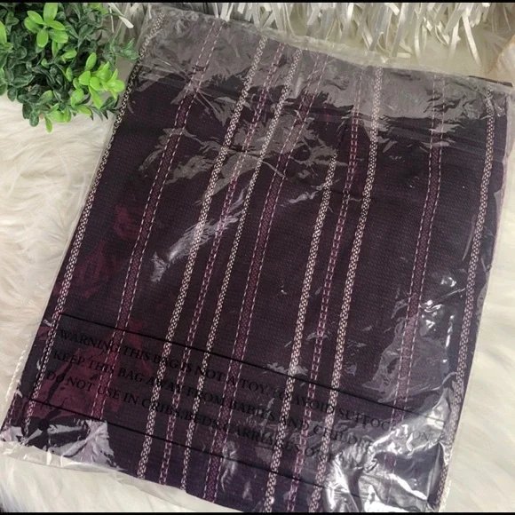 BOHO shirt woven knit TOP variegated stripe jacquard top S TRENDING deep Purple - Picture 11 of 16